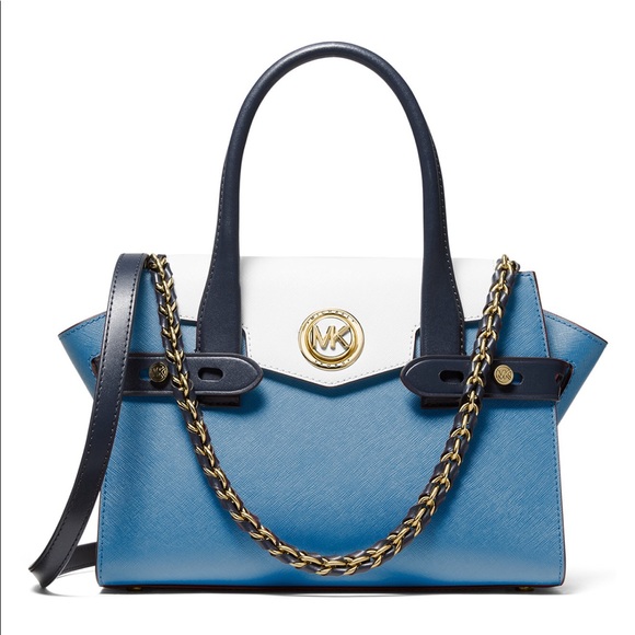 Michael Kors Carmen Flap Belted Leather Satchel - Picture 3 of 17